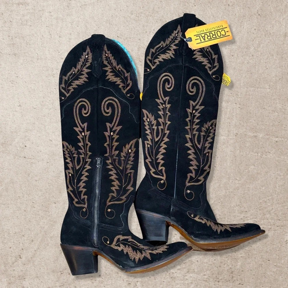 Corral Shoes - Corral Embroidered Leather Cowboy Boots NWT
